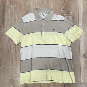 Lacoste Men's Polo Shirt - Yellow, Gray, Cream